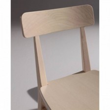 Sedia in legno moderna imbottita visione anteriore sedia
