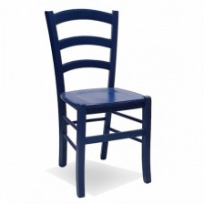 Sedia in legno colorata - blu