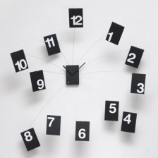 Orologio a parete di design con numeri neri