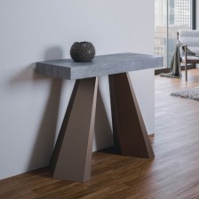 Tavolo consolle allungabile di design colore cemento