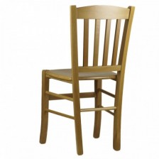 Sedia in legno classica da cucina con sedile in legno o paglia