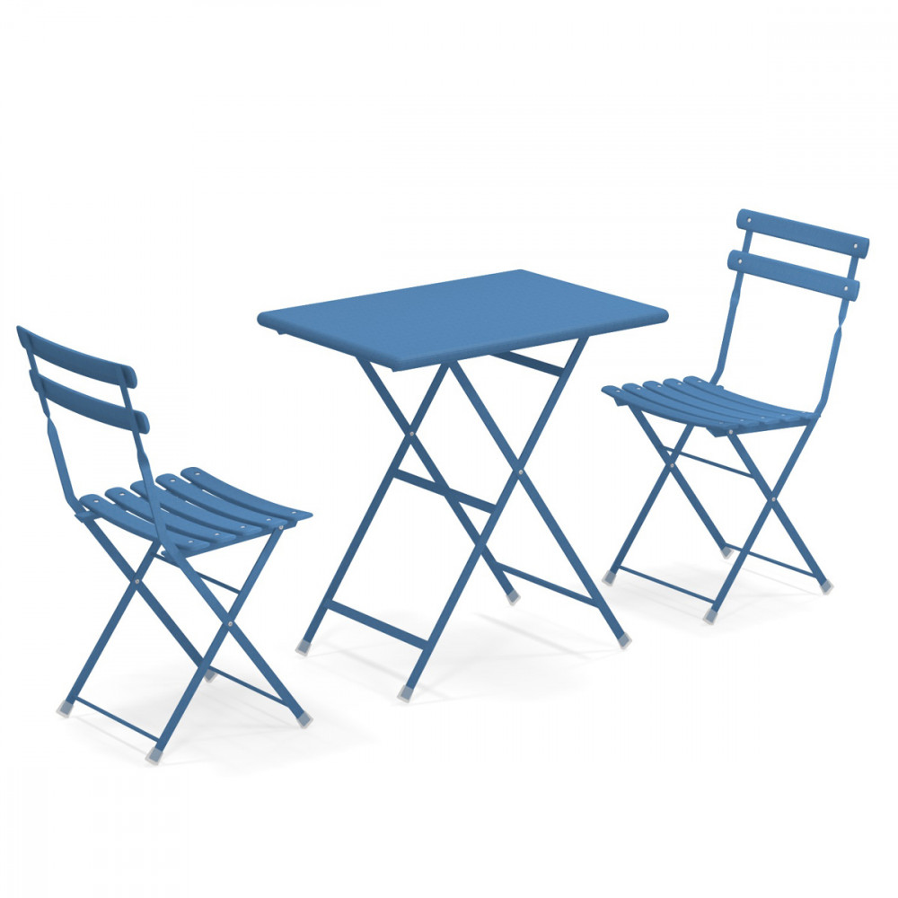 Set giardino tavolo e sedie - azzurro marina