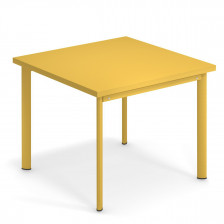 Tavolo quadrato da esterno - colore giallo curry