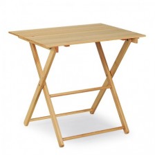 Tavolo pieghevole in legno visione aperta