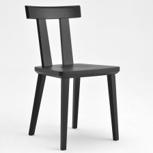 Sedia in legno di design colore nero