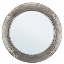 Specchio con cornice in acciaio Nickel