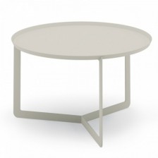 Tavolino rotondo da caffè di design in metallo colore bianco