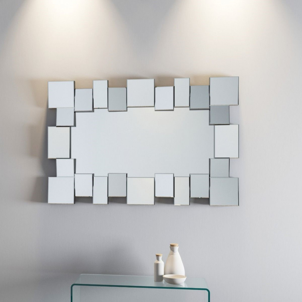 Specchio di design da parete posizionabile in orizzontale