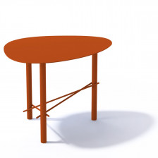 Tavolino da salotto in metallo colore coccio Cookie Alto Meme design