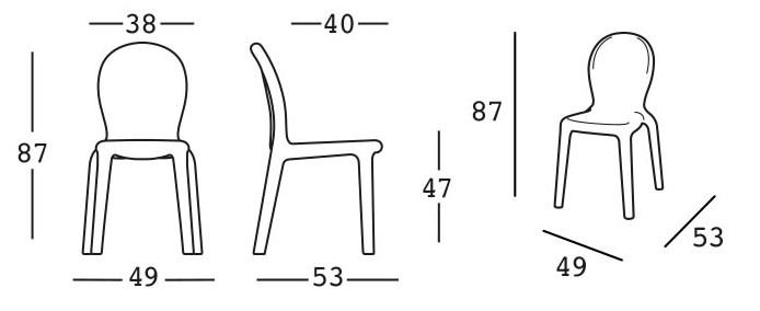 Chloé Chair dimensioni