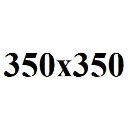 350x350 cm